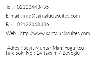 Santa Lucia Hotel iletiim bilgileri